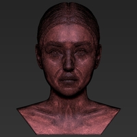 Monica Bellucci bust 3D printing ready stl obj formats - Thumbnail 23