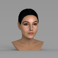 Monica Bellucci bust ready for full color 3D printing - Thumbnail 6