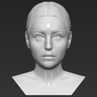 Monica Bellucci bust ready for full color 3D printing - Thumbnail 11