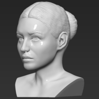 Monica Bellucci bust ready for full color 3D printing - Thumbnail 13
