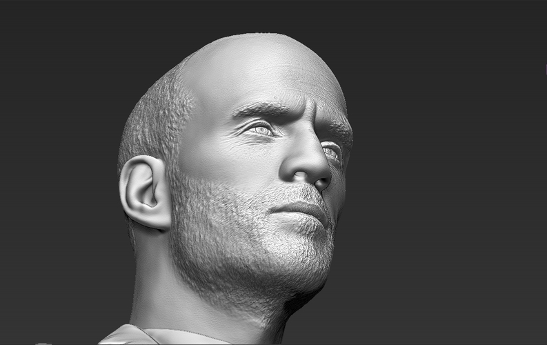 Jason Statham bust 3D printing ready stl obj formats 3D Print 273850