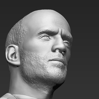 Jason Statham bust 3D printing ready stl obj formats - Thumbnail 15