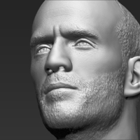 Jason Statham bust 3D printing ready stl obj formats - Thumbnail 16