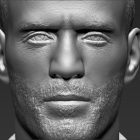 Jason Statham bust 3D printing ready stl obj formats - Thumbnail 17