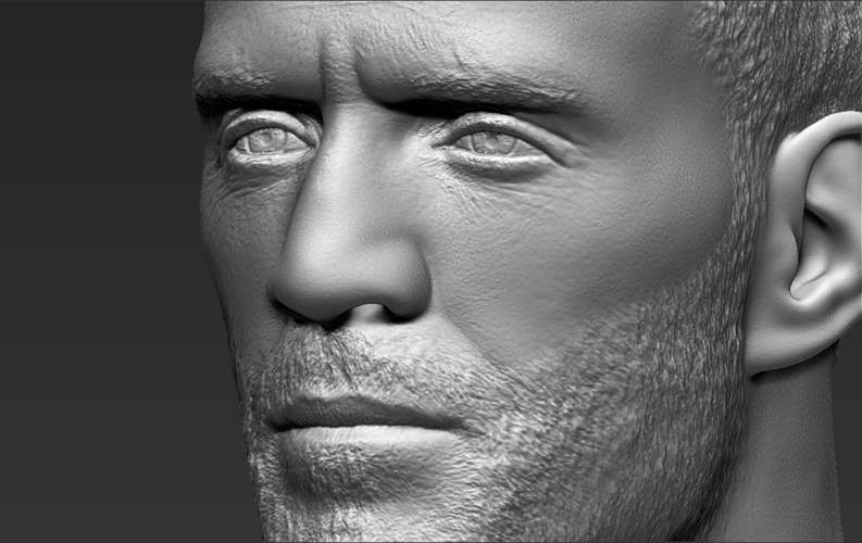 Jason Statham bust 3D printing ready stl obj formats 3D Print 273854