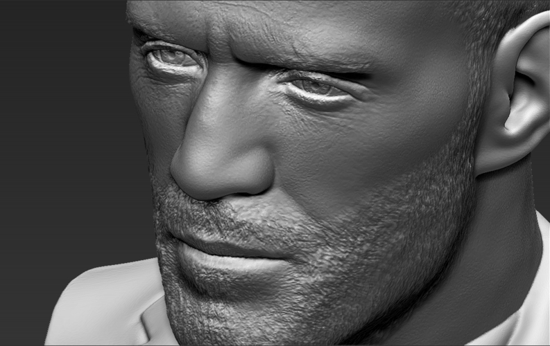 Jason Statham bust 3D printing ready stl obj formats 3D Print 273855