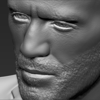 Jason Statham bust 3D printing ready stl obj formats - Thumbnail 20