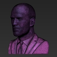 Jason Statham bust 3D printing ready stl obj formats - Thumbnail 23