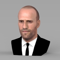 Jason Statham bust ready for full color 3D printing - Thumbnail 2