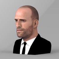Jason Statham bust ready for full color 3D printing - Thumbnail 3