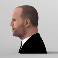 Jason Statham bust ready for full color 3D printing - Thumbnail 4