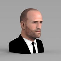 Jason Statham bust ready for full color 3D printing - Thumbnail 5