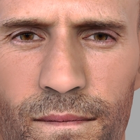 Jason Statham bust ready for full color 3D printing - Thumbnail 8