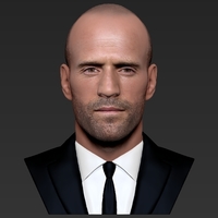 Jason Statham bust ready for full color 3D printing - Thumbnail 10