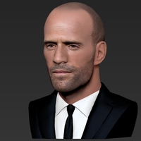 Jason Statham bust ready for full color 3D printing - Thumbnail 11