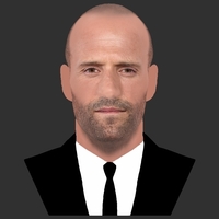 Jason Statham bust ready for full color 3D printing - Thumbnail 12