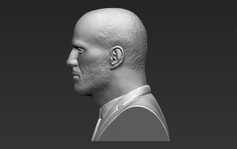 Jason Statham bust ready for full color 3D printing 3D Print 273874