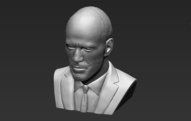 Jason Statham bust ready for full color 3D printing 3D Print 273877