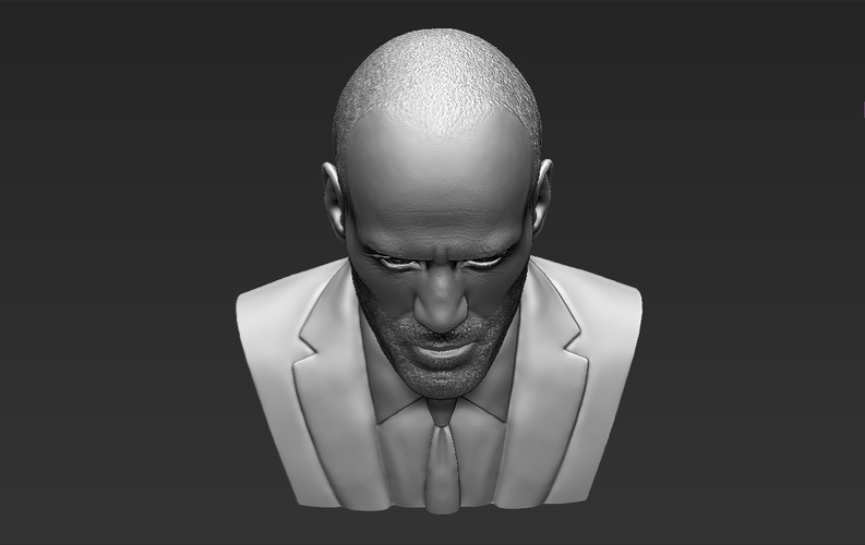 Jason Statham bust ready for full color 3D printing 3D Print 273878