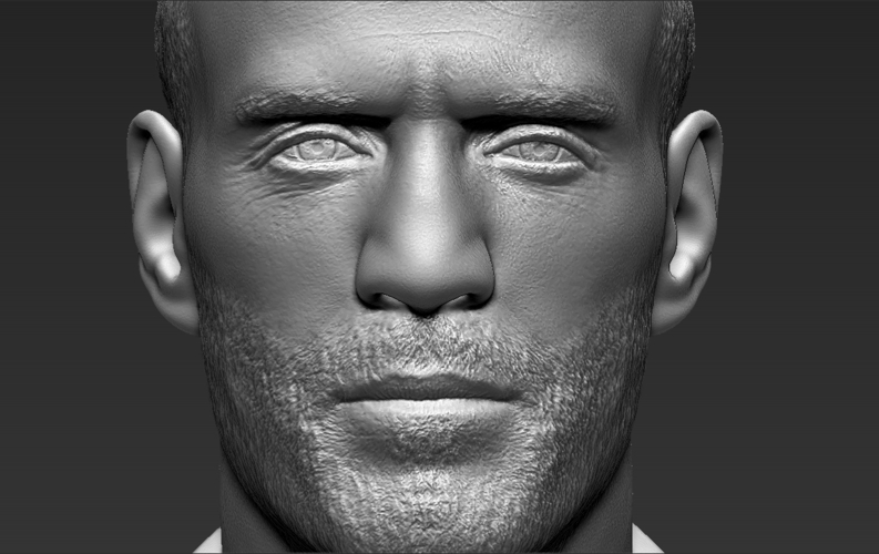 Jason Statham bust ready for full color 3D printing 3D Print 273879