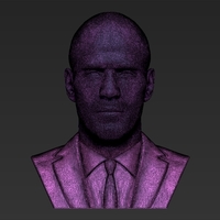 Jason Statham bust ready for full color 3D printing - Thumbnail 24