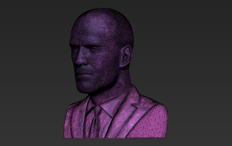 Jason Statham bust ready for full color 3D printing 3D Print 273883