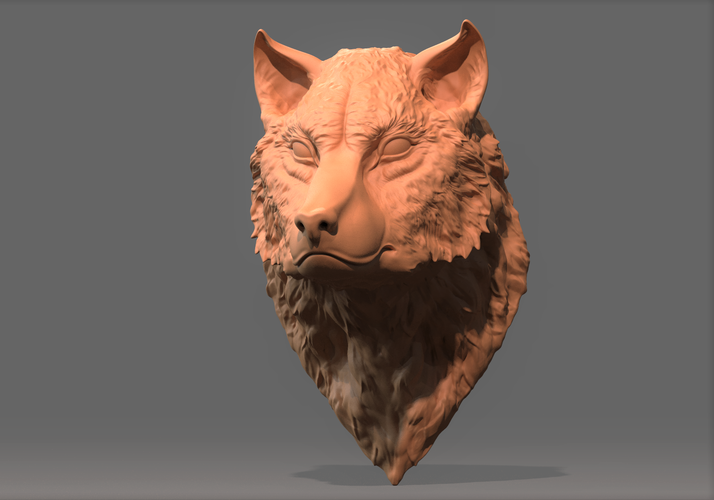 Wolf head 3D Print 273884