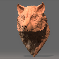 Small Wolf head 3D Printing 273884