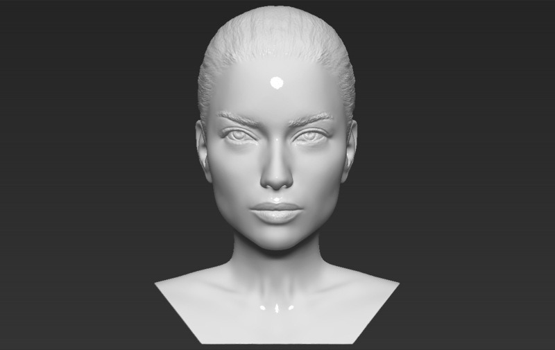 Adriana Lima bust 3D printing ready stl obj formats