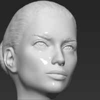 Adriana Lima bust 3D printing ready stl obj formats - Thumbnail 13