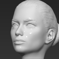 Adriana Lima bust 3D printing ready stl obj formats - Thumbnail 14