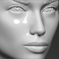 Adriana Lima bust 3D printing ready stl obj formats - Thumbnail 16