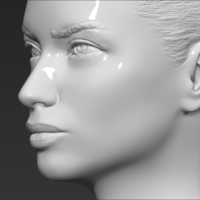 Adriana Lima bust 3D printing ready stl obj formats - Thumbnail 17