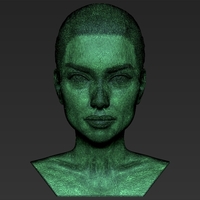 Adriana Lima bust 3D printing ready stl obj formats - Thumbnail 20
