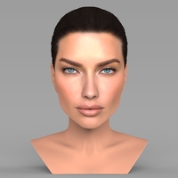 Small Adriana Lima bust ready for full color 3D printing 3D Printing 273907