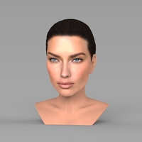 Adriana Lima bust ready for full color 3D printing - Thumbnail 2