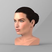 Adriana Lima bust ready for full color 3D printing - Thumbnail 3