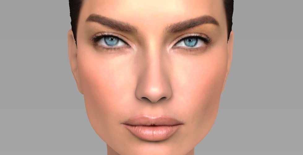 Adriana Lima bust ready for full color 3D printing 3D Print 273925