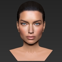 Adriana Lima bust ready for full color 3D printing - Thumbnail 8