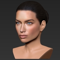 Adriana Lima bust ready for full color 3D printing - Thumbnail 9