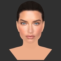 Adriana Lima bust ready for full color 3D printing - Thumbnail 10