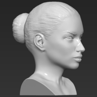 Adriana Lima bust ready for full color 3D printing - Thumbnail 15
