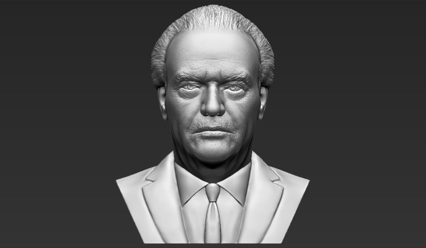 Jack Nicholson bust 3D printing ready stl obj formats