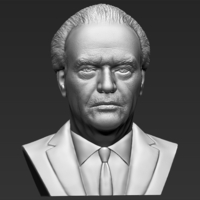 Jack Nicholson bust 3D printing ready stl obj formats - Thumbnail 10