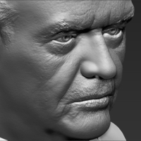 Jack Nicholson bust 3D printing ready stl obj formats - Thumbnail 17