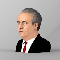 Jack Nicholson bust ready for full color 3D printing - Thumbnail 3