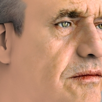 Jack Nicholson bust ready for full color 3D printing - Thumbnail 9