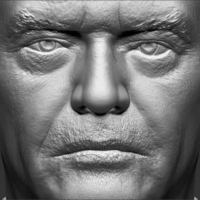 Jack Nicholson bust ready for full color 3D printing - Thumbnail 21