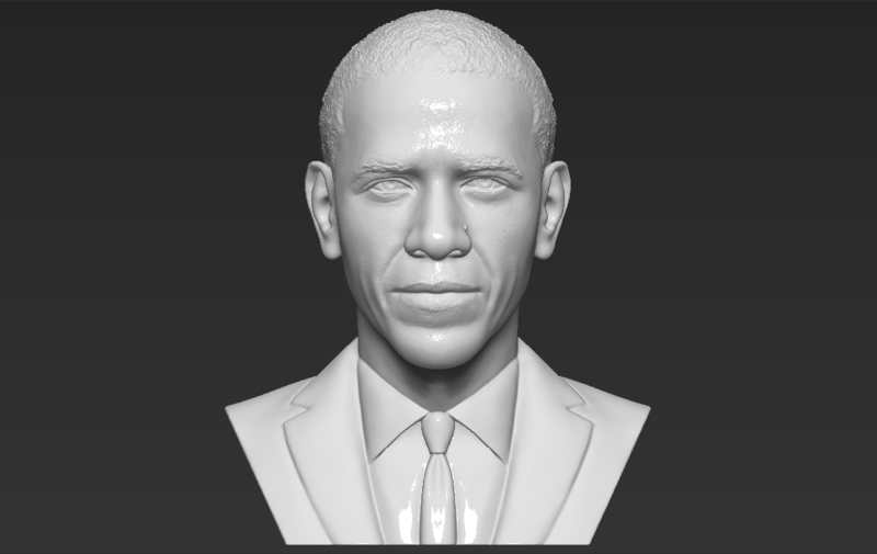 Barack Obama bust 3D printing ready stl obj formats