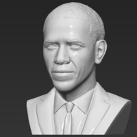 Barack Obama bust 3D printing ready stl obj formats - Thumbnail 2
